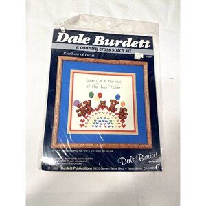 dale burdett rainbow of heart cross stitch kit balloons bears CK 297